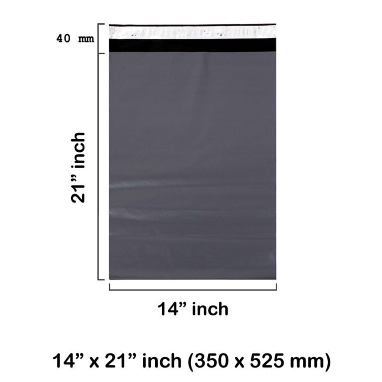 Grey Mailing Bags 14 x 21 Inches – 350 x 525 mm – 55 Microns