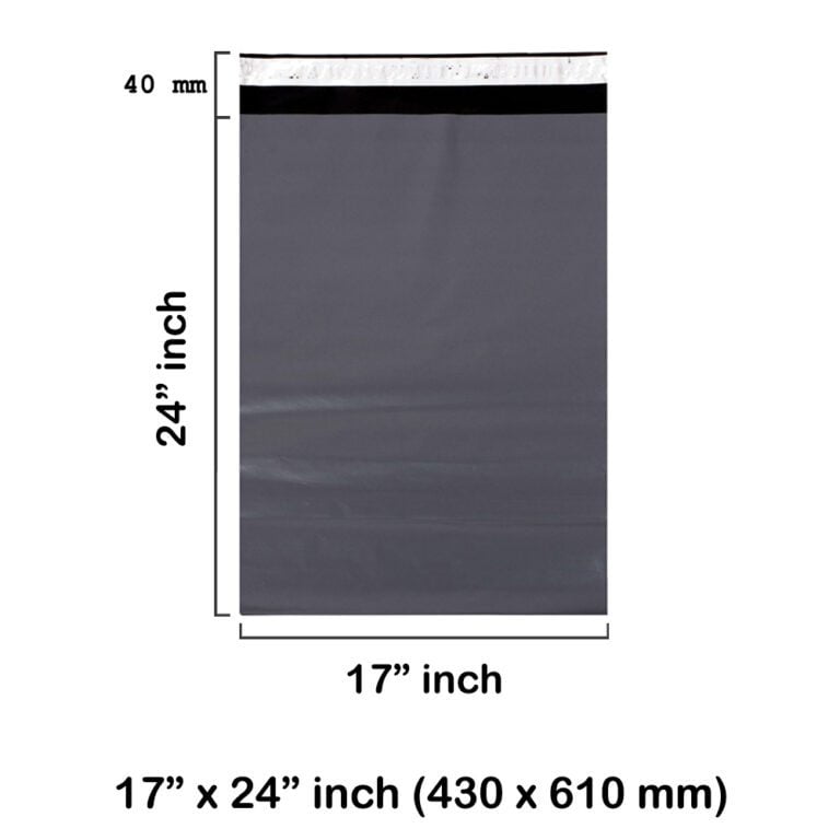 Grey Mailing Bags 17 X 24 Inches – 425 x 600 mm – 55 Microns