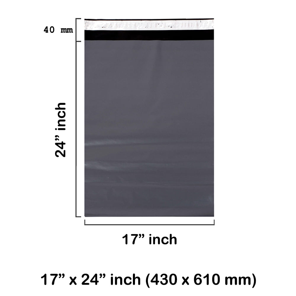 Grey Mailing Bags 17 X 24 Inches – 425 x 600 mm – 55 Microns