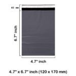 Grey Mailing Bags 4.7x6.7" inches - Pack of 5,000