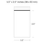 1.5 x 2.5 Inches Plain Grip Seal Bags