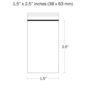 1.5 x 2.5 Inches Plain Grip Seal Bags