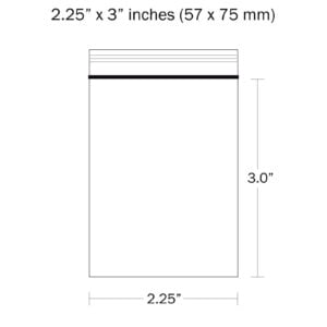 2.25 x 3 Inches Plain Grip Seal Bags