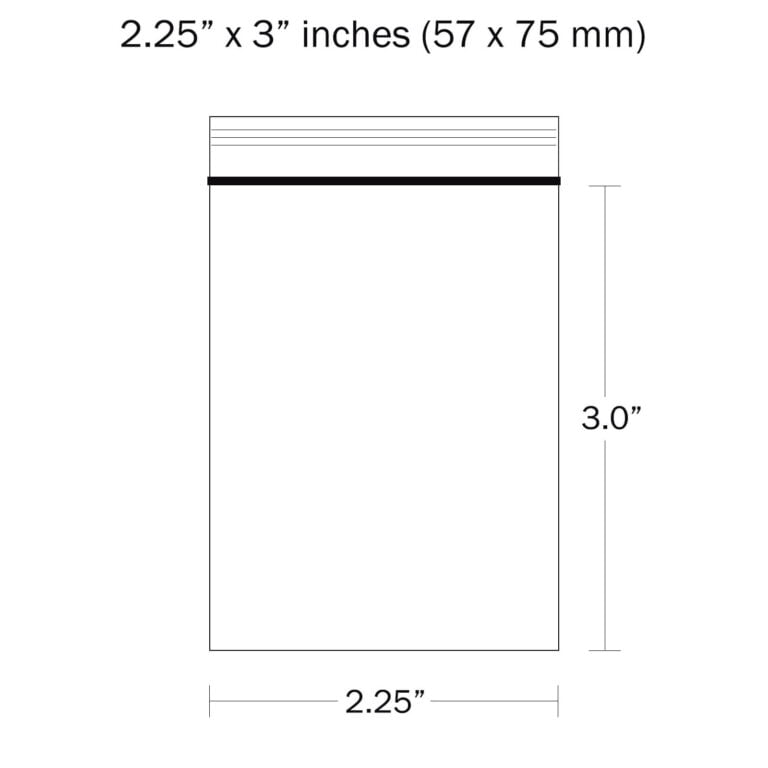 2.25 x 3 Inches Plain Grip Seal Bags