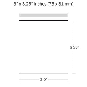 3 x 3.25 Inches Plain Grip seal Bags