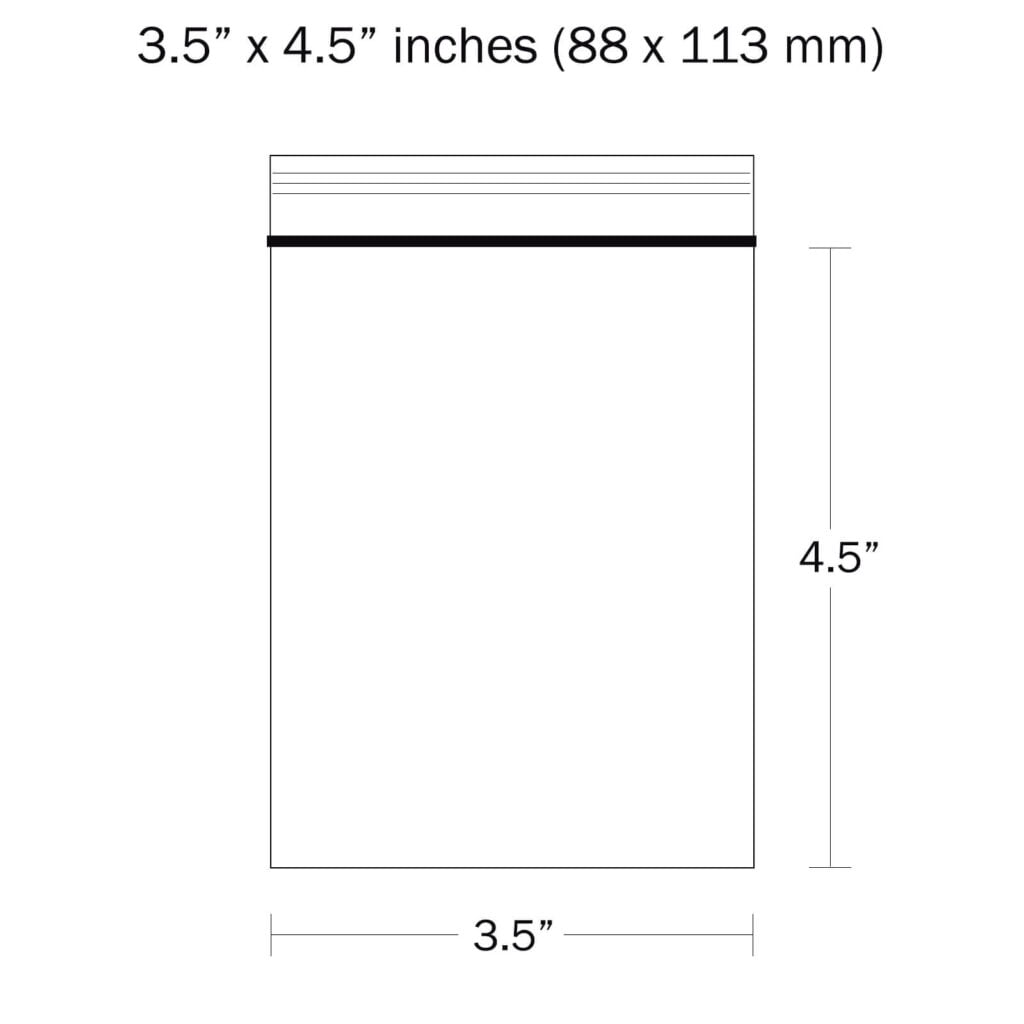 3.5 x 4.5 Inches Plain Grip seal Bags