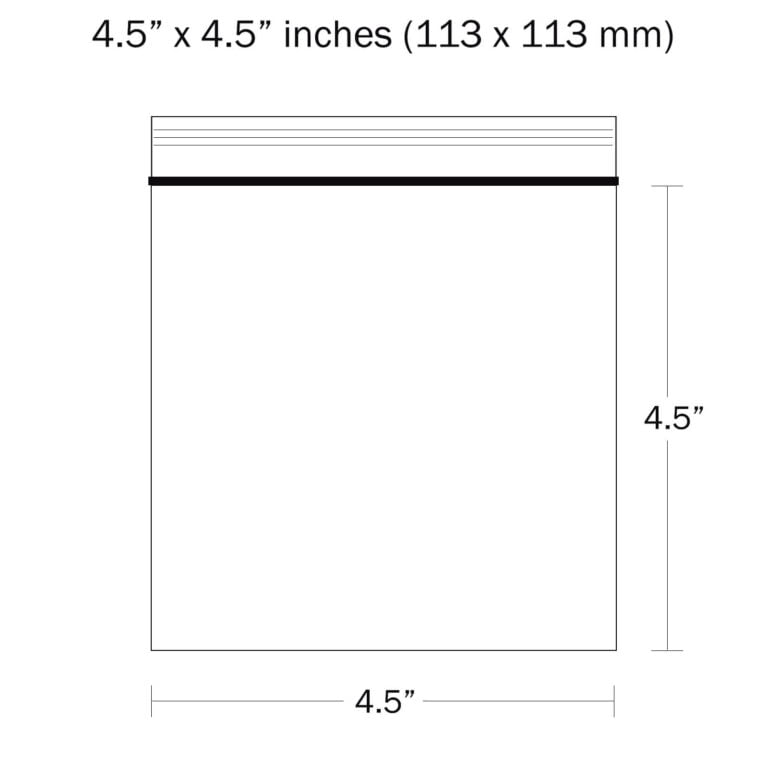 4.5 x 4.5 Inches Plain Grip seal Bags