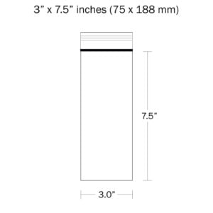 3 x 7.5 Inches Plain Grip seal Bags