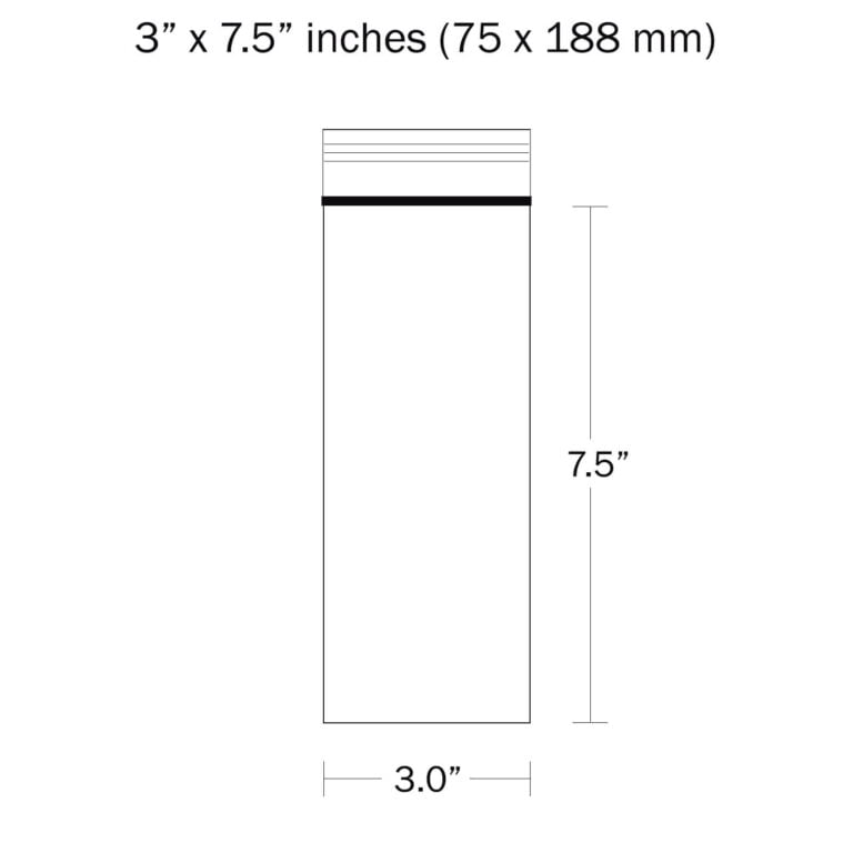 3 x 7.5 Inches Plain Grip seal Bags