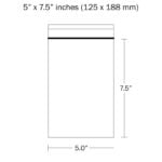 5 x 7.5 Inches Plain Grip seal Bags