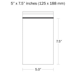 5 x 7.5 Inches Plain Grip seal Bags