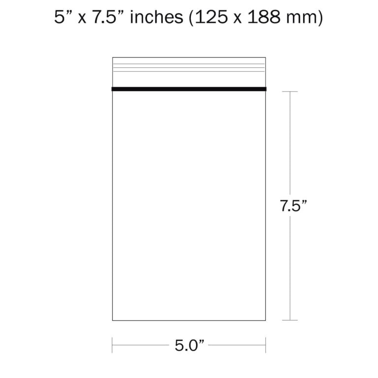 5 x 7.5 Inches Plain Grip seal Bags