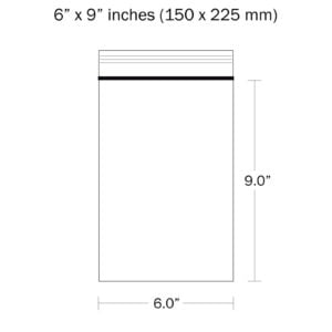6 x 9 Inches Plain Grip seal Bags