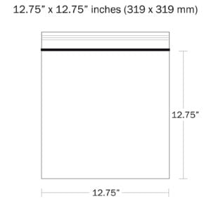 12.75" x 12.75" Plain Grip seal Bags (Clear) G13