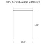 10" x 14" Plain Grip seal Bags (Clear) G14