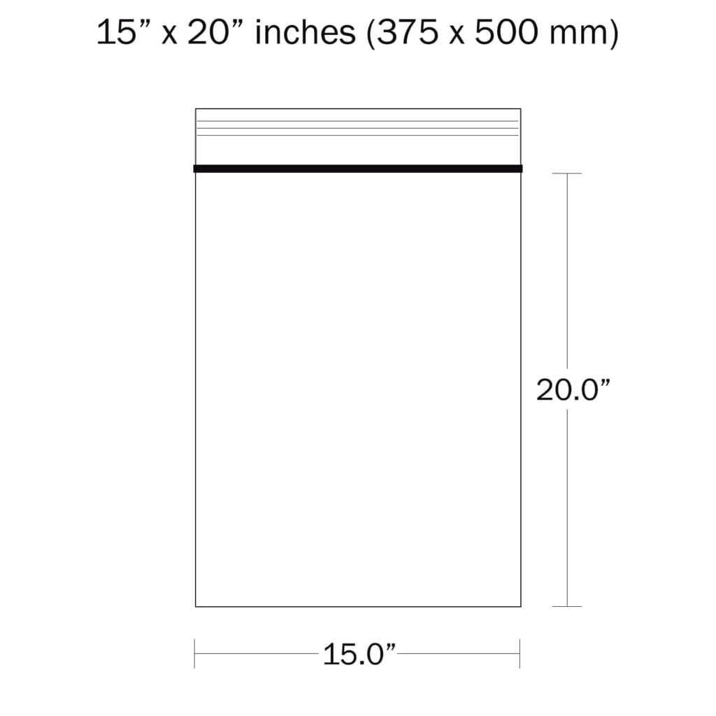 15" x 20" Plain Grip seal Bags