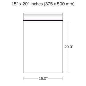 15" x 20" Plain Grip seal Bags