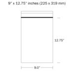 9" x 12.75" Plain Grip seal Bags