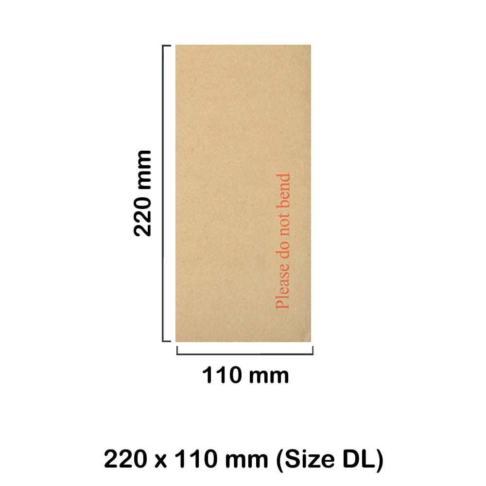 DL Manilla Hard Board Backed Envelopes
