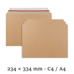 C4 A4 Capacity Book Mailer (F-Flute) Premium Corrugated Board - 234x334 mm