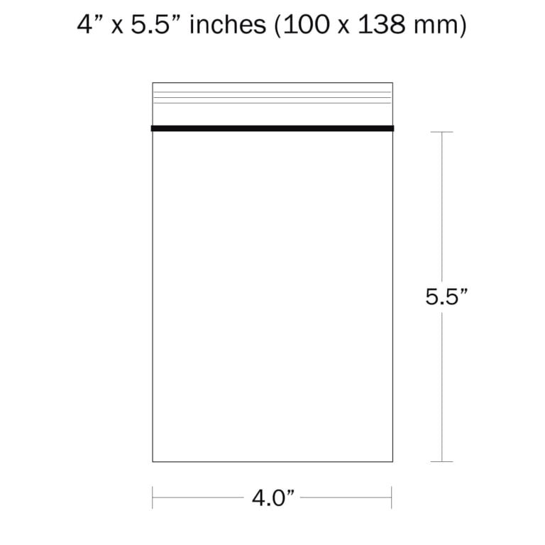 4 x 5.5 Inches Plain Grip seal Bags
