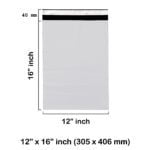 12 x 16″ inch White Mailing Bags