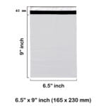 6.5 x 9″ inch White Mailing Bags