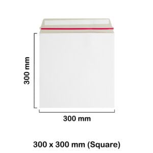 300x300 mm White Board Envelopes with Peel & Seal Strip - Square Envelopes