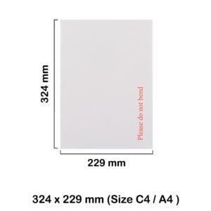 C4 A4 White Hard Board Backed Envelopes – Box of 125