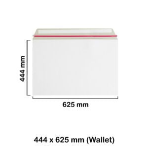 444x625 mm White Board Envelopes with Peel & Seal Strip - Wallet Style Envelopes