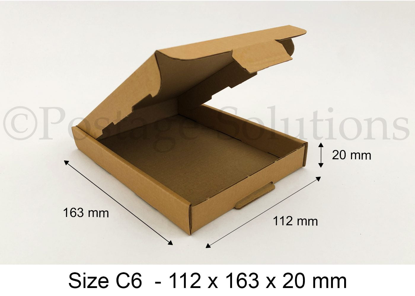 C6 Large Letter Brown PIP Postal Boxes,112mm X 163mm X 20mm