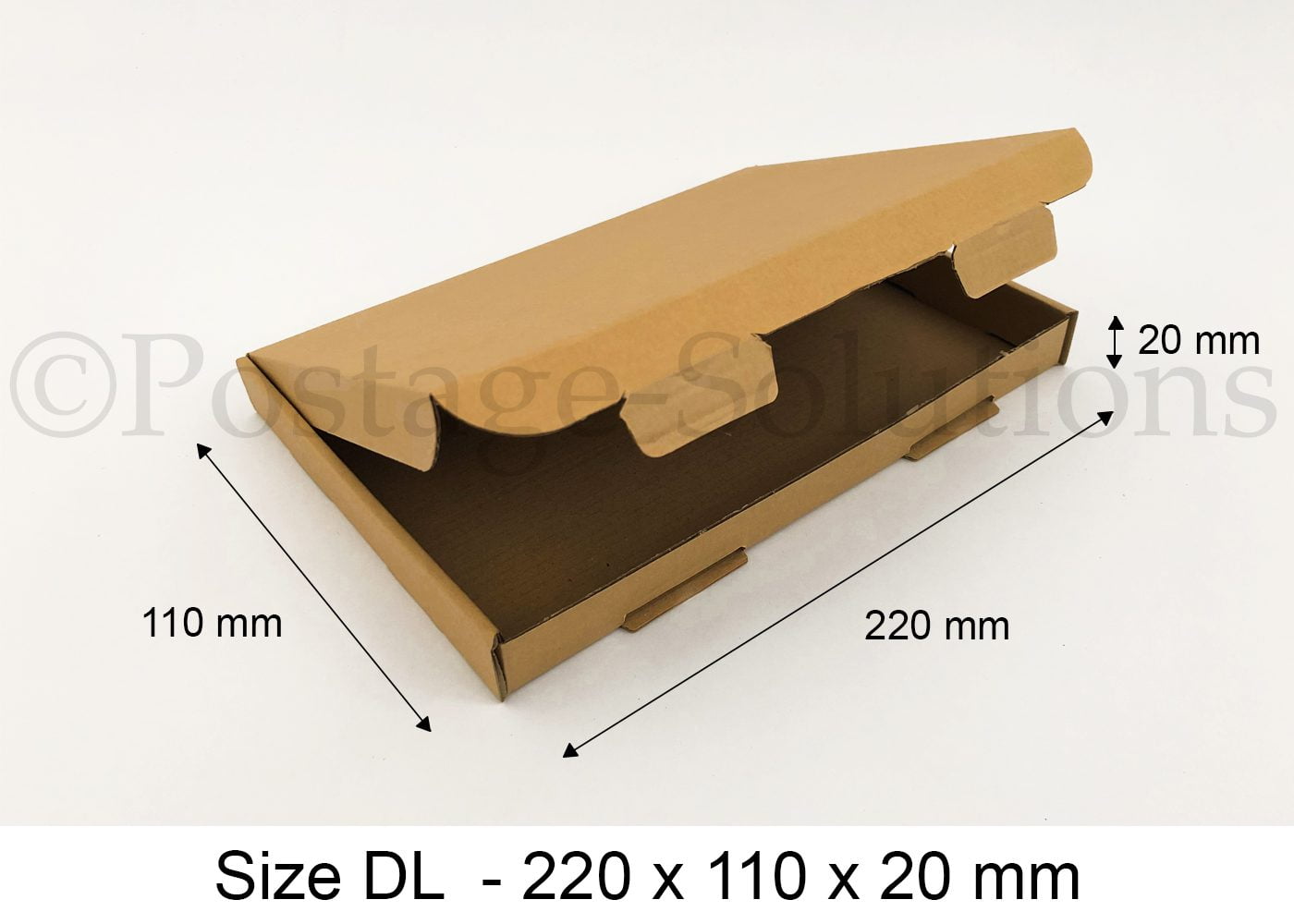 DL ROYAL MAIL PIP BOXES 220mm x 110mm x 20mm - FOR LARGE LETTER