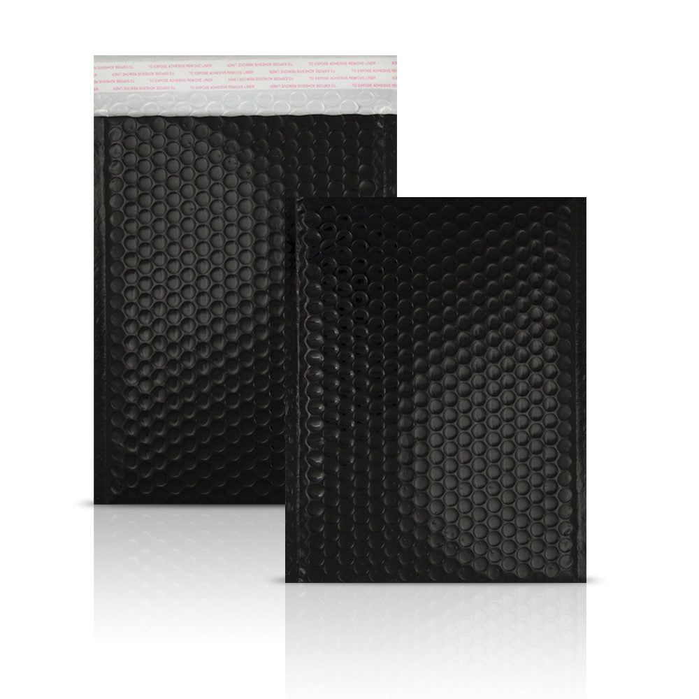 Black Metallic Strong Seal Bubble Envelopes - 324 x 230 mm - C4 / A4 Size
