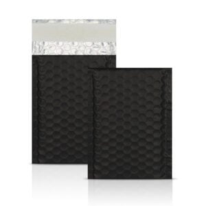 Black Metallic Strong Seal Bubble Envelopes - 145 x 90 mm