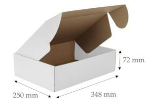 Die Cut Boxes  (White) - 348 x 250 x 72 mm  (13.75 x 10 x 3 inches)