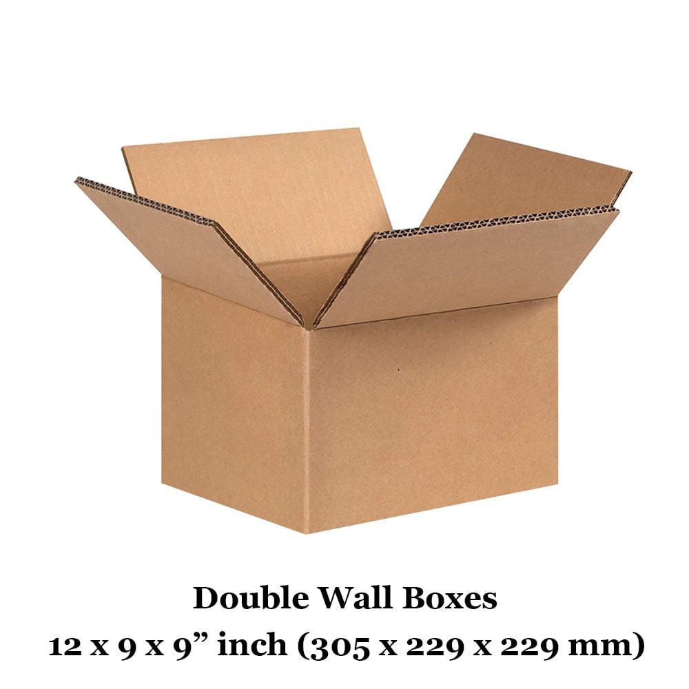 Cardboard Boxes - 12" x 9" x 9" 305mm x 229mm x 229mm Double Wall Cardboard Boxes