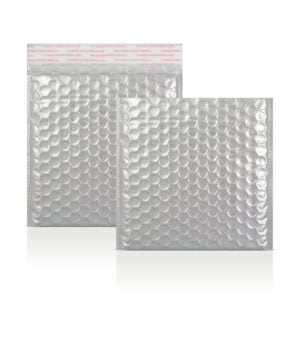 Silver Metallic Strong Seal Bubble Envelopes - 165 x 140 mm