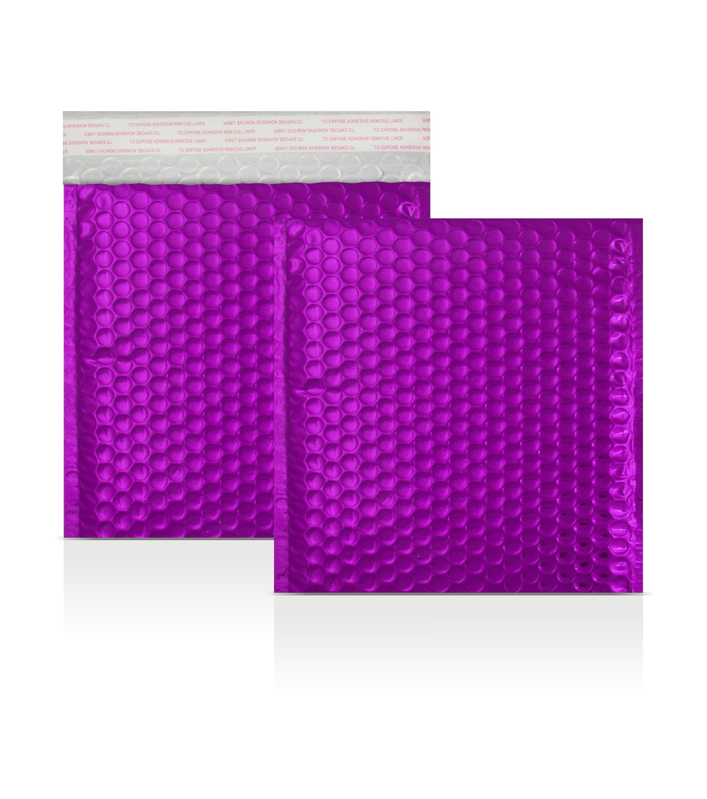 Purple Metallic Strong Seal Bubble Envelopes - 165 x 165 mm - CD Size