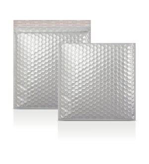 Silver Metallic Strong Seal Bubble Envelopes - 230 x 230 mm