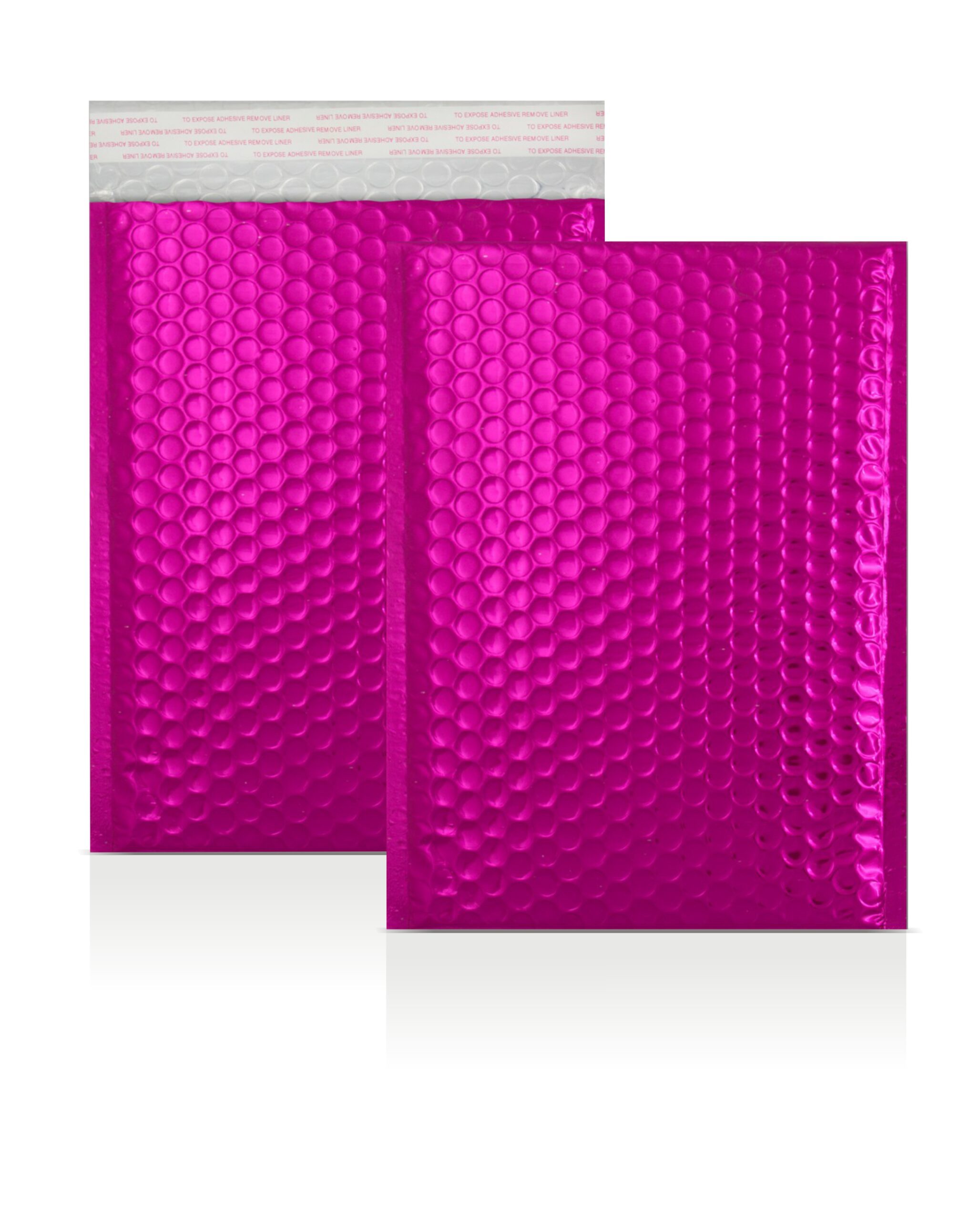 Pink Metallic Strong Seal Bubble Envelopes - 250 x 180 mm - DVD