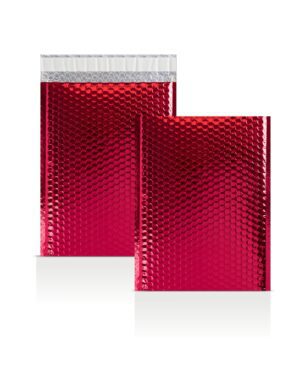 Red Metallic Strong Seal Bubble Envelopes - 324 x 230 mm
