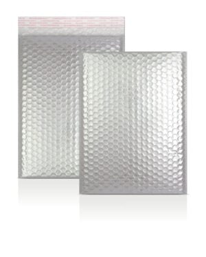 Silver Metallic Strong Seal Bubble Envelopes - 324 x 230 mm