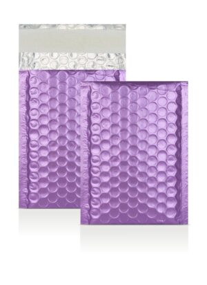 Lilac Metallic Strong Seal Bubble Envelopes - 145 x 90 mm