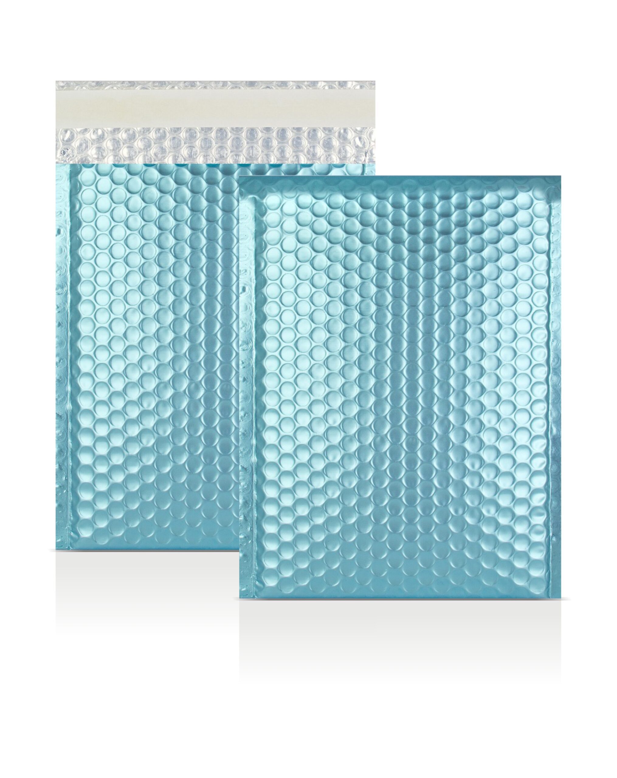 Ice Blue Metallic Strong Seal Bubble Envelopes - 250 x 180 mm - DVD