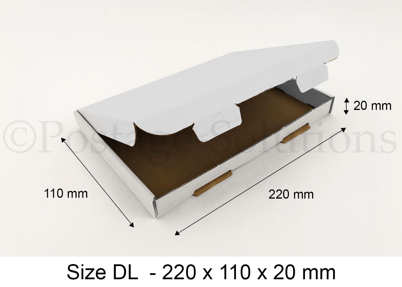 DL ROYAL MAIL PIP BOXES 220mm x 110mm x 20mm - FOR LARGE LETTER