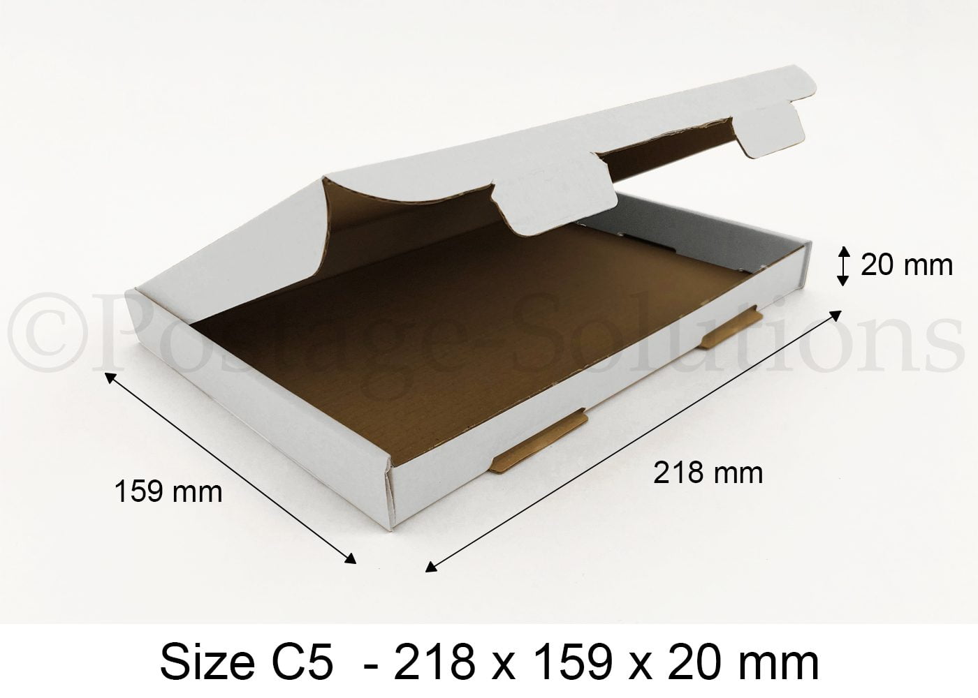 ROYAL MAIL PIP Boxes  (White) - Size C5/A5 - 218 x 159 x 20 mm