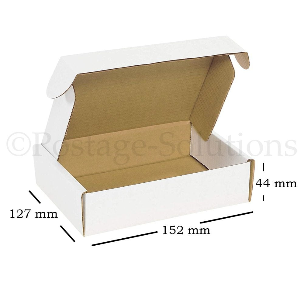Die Cut Boxes  (White) - 152 x 127 x 44 mm (6 x 5 x 1.7 inches)