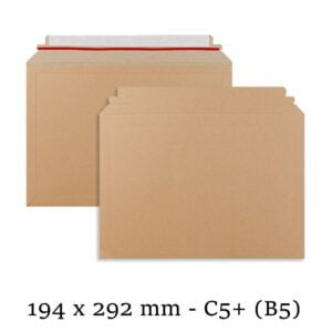 C5+(B5) Capacity Book Mailer (E-Flute) Premium Corrugated Board (400 GSM Thick) - 194x292 mm