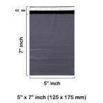 Grey Mailing Bags 5 x 7 Inches 125 x 175 mm