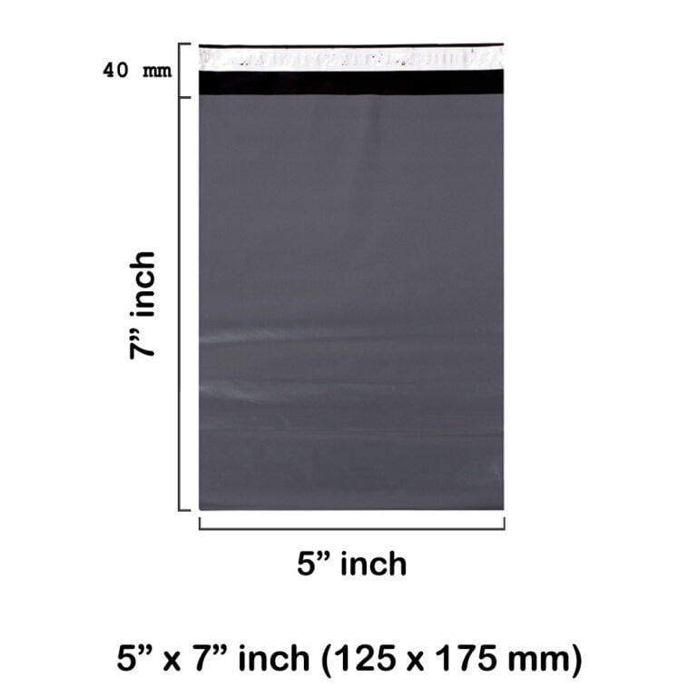 Grey Mailing Bags 5 x 7 Inches 125 x 175 mm